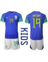 Brasilia Antony #19 Vieraspaita Lasten MM-kisat 2022 Lyhythihainen (+ shortsit)